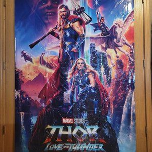 Thor Love and Thunder Hot Topic Promo Display Vinyl Poster Cling